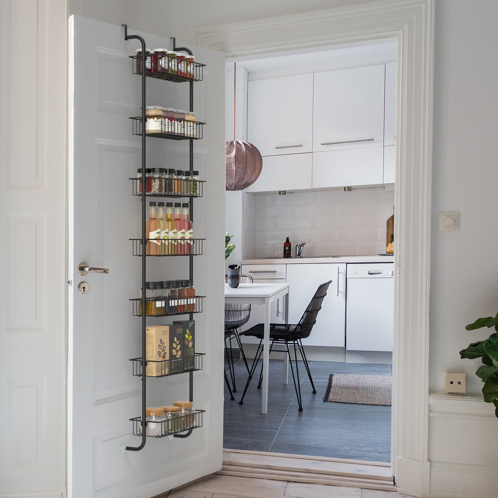 8-Tier Over The Door Pantry Organizer, Detachable Metal Hanging Spice Rack for Kitchen & Bathroom