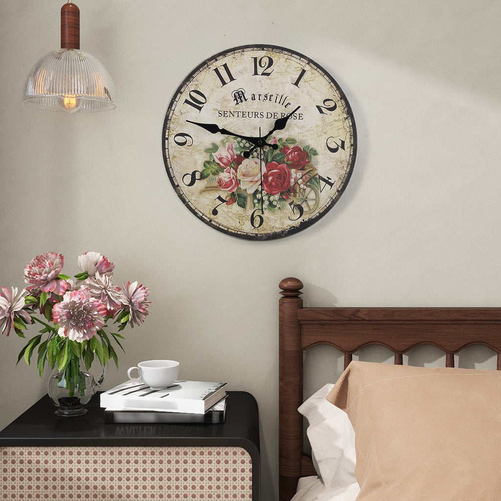 12 Inch Wall Clock, Accurate Decorative Clocks, Silent Non Ticking Easy to Read Wall Clock for Bedroom/Living Room/Kitchen