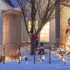 Solar Powered Animal Silhouette Garden Stakes - Lighted Metal Fence Border for Walkway & Flower Bed