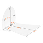 4 Pack Foldable Hidden Floating Wall Bookshelf, White Invisible Wall?Mounted Shelf
