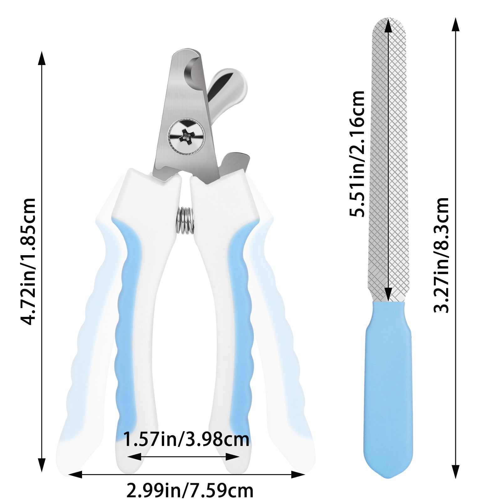 Stainless Steel Pet Grooming Clippers with Safety Guard for Cat and Dog Claw Maintenance