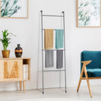 4-Bar Freestanding Towel Rack (2-Pack)- Metal Ladder Style Towel Holder for Bathroom