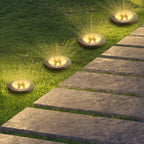 8 Pack 8 LED Solar In-Ground Lights, Mini Solar Ground Lights, 8 LED Solar In-Ground Lights, Pathway Lights Solar Powered, Outdoor Landscape Lights For Driveway, Walkway, Backyard, Patio