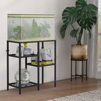 20 Gallon Aquarium Stand with 3-Tier Metal Storage Shelves