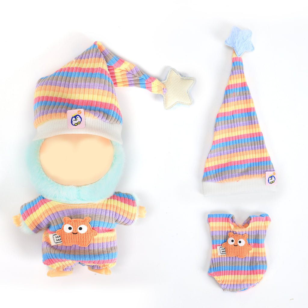 Doll Clothes Outfit Set for 6.69 Inch Mini Plush Doll, Handmade Fashion Doll Dress Up Costume, showcasing a variety of doll accessories styles (Doll Not Included)