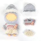 Doll Clothes Outfit Set for 6.69 Inch Mini Plush Doll, Handmade Fashion Doll Dress Up Costume, showcasing a variety of doll accessories styles (Doll Not Included)