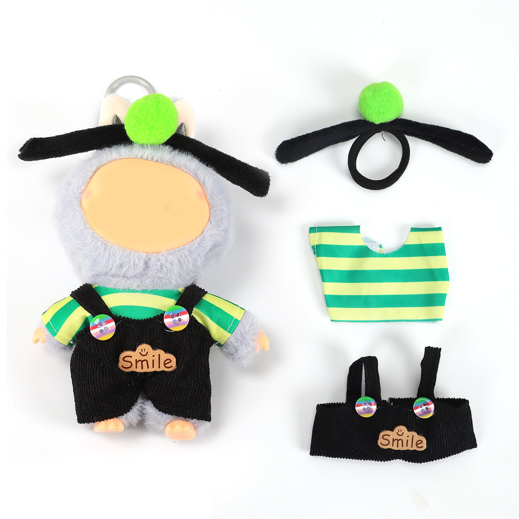 Doll Clothes Outfit Set for 6.69 Inch Mini Plush Doll, Handmade Fashion Doll Dress Up Costume, showcasing a variety of doll accessories styles (Doll Not Included)