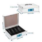 Multifunction Locking Cash Box with Lock, Durable Money Box with Cash Tray, Portable Lock Safe Box with Key, Money Saving Organizer with Handle, Security Safe Organize for Office, Small Businessr
